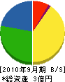 竹田運輸倉庫 貸借対照表 2010年9月期