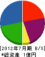 小川建設 貸借対照表 2012年7月期