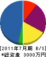今井造園 貸借対照表 2011年7月期