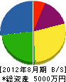 夏山土木 貸借対照表 2012年8月期