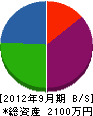 球磨川塗装工業 貸借対照表 2012年9月期