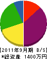 渡辺土木 貸借対照表 2011年9月期