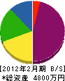 岩田工務店 貸借対照表 2012年2月期