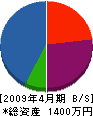大翔電設 貸借対照表 2009年4月期
