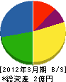 和歌山市管工事業（同） 貸借対照表 2012年3月期