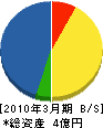 小松ウォールアイティ 貸借対照表 2010年3月期