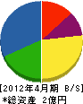 岩永建設 貸借対照表 2012年4月期