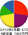 山勉組 貸借対照表 2012年6月期