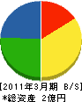 石郷岡電気工業 貸借対照表 2011年3月期