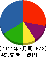 角田建設 貸借対照表 2011年7月期