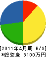和田設備工業 貸借対照表 2011年4月期