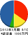ライフワーク広島 貸借対照表 2012年3月期