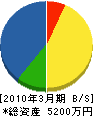 田中電気 貸借対照表 2010年3月期