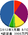 木元技建 貸借対照表 2012年3月期