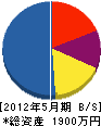 総合サービス嶋谷 貸借対照表 2012年5月期