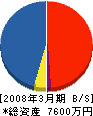 藤田水道受託 貸借対照表 2008年3月期