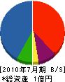 菊川建設 貸借対照表 2010年7月期