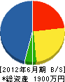 太田造園 貸借対照表 2012年6月期