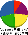竹ノ下建設 貸借対照表 2010年8月期