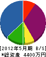 羽田工務店 貸借対照表 2012年5月期