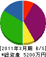 佐藤ペイント 貸借対照表 2011年3月期