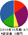 関西工事 貸借対照表 2010年10月期