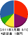 会津ガラス 貸借対照表 2011年3月期