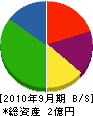 東淀舗道 貸借対照表 2010年9月期