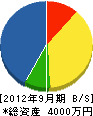 青梅ヒーティング工業所 貸借対照表 2012年9月期