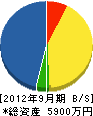 松元住設 貸借対照表 2012年9月期