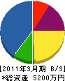 石川電気 貸借対照表 2011年3月期