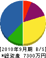 太田設備 貸借対照表 2010年9月期