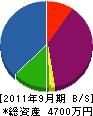 きじもと 貸借対照表 2011年9月期