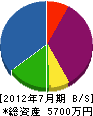 坂本造園 貸借対照表 2012年7月期