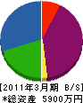 齋藤組 貸借対照表 2011年3月期