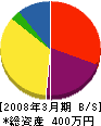 松井建設 貸借対照表 2008年3月期