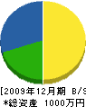 中島鉄工 貸借対照表 2009年12月期