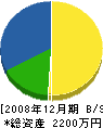 山田左官工業 貸借対照表 2008年12月期