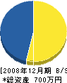 永田工務店 貸借対照表 2008年12月期