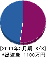 川辺設備 貸借対照表 2011年5月期