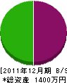 松野建工 貸借対照表 2011年12月期
