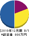池田緑花建設 貸借対照表 2010年12月期