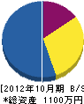 斉藤美装店 貸借対照表 2012年10月期
