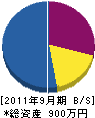 清華園 貸借対照表 2011年9月期