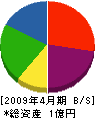 田代土建 貸借対照表 2009年4月期