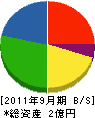 山崎工務店 貸借対照表 2011年9月期