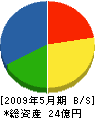 川田工業 貸借対照表 2009年5月期