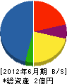 稲村建設 貸借対照表 2012年6月期