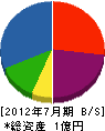 志田尾工務店 貸借対照表 2012年7月期