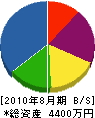 芦富 貸借対照表 2010年8月期
